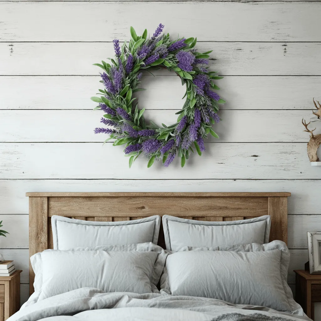 Charming Farmhouse Bedroom Wall Decor Ideas to Try Now 18 Seasonal Wall Wreath