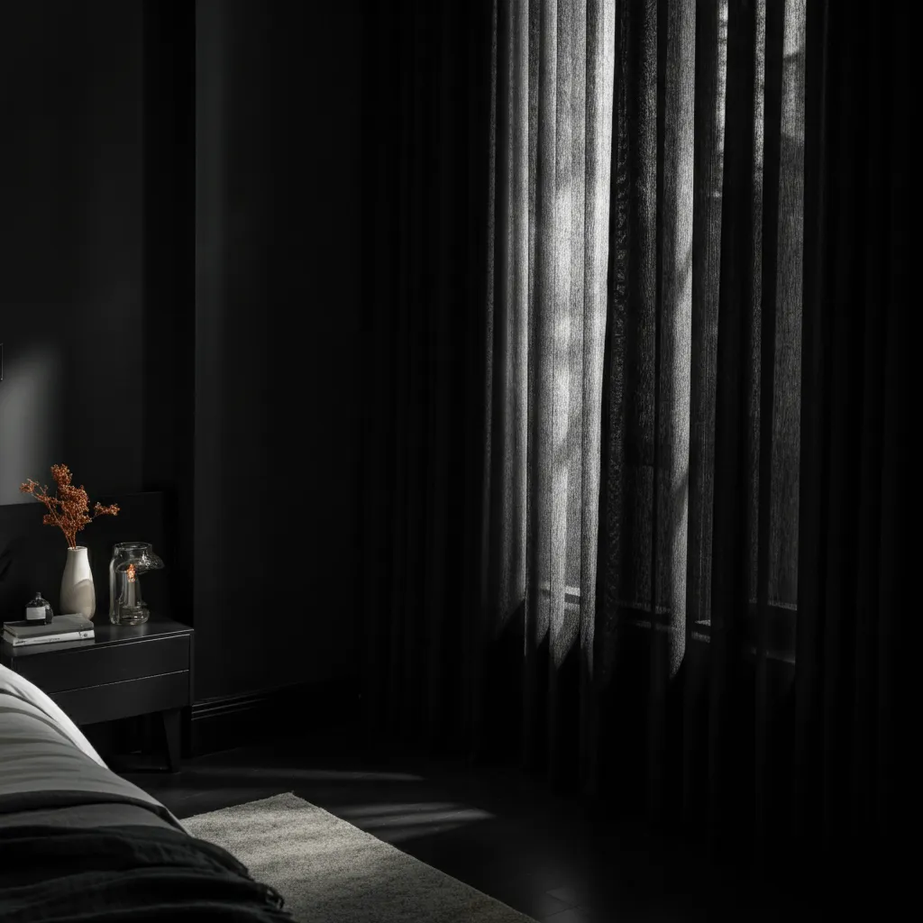 Sheer Black Curtains