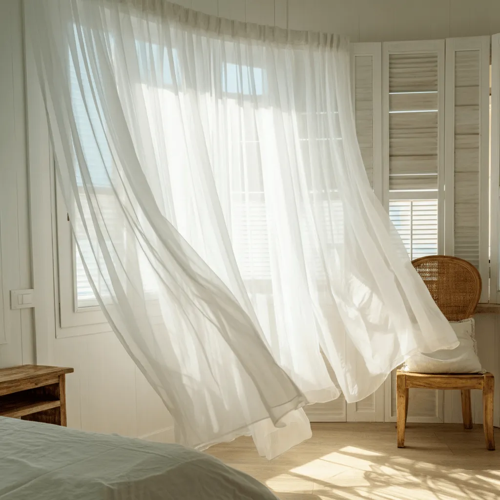 Sheer White Curtains