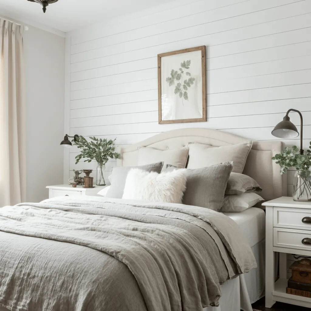 Shiplap Rustic Bedroom
