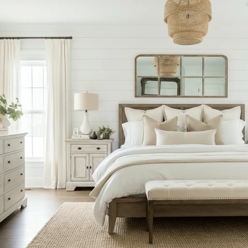 Charming Farmhouse Bedroom Wall Decor Ideas to Try Now 2 Shiplap Walls Decor
