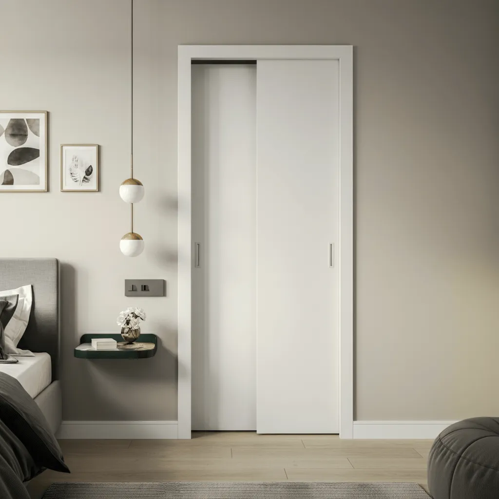 These Bedroom Door Designs Are So Stylish, They Steal the Spotlight 5 Sleek Pocket Door