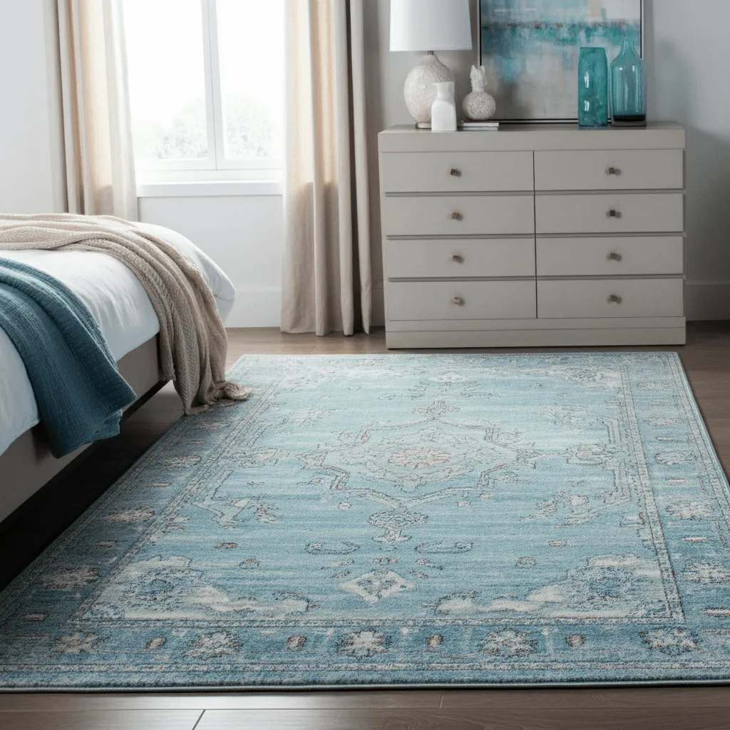 Soft Blue Area Rug