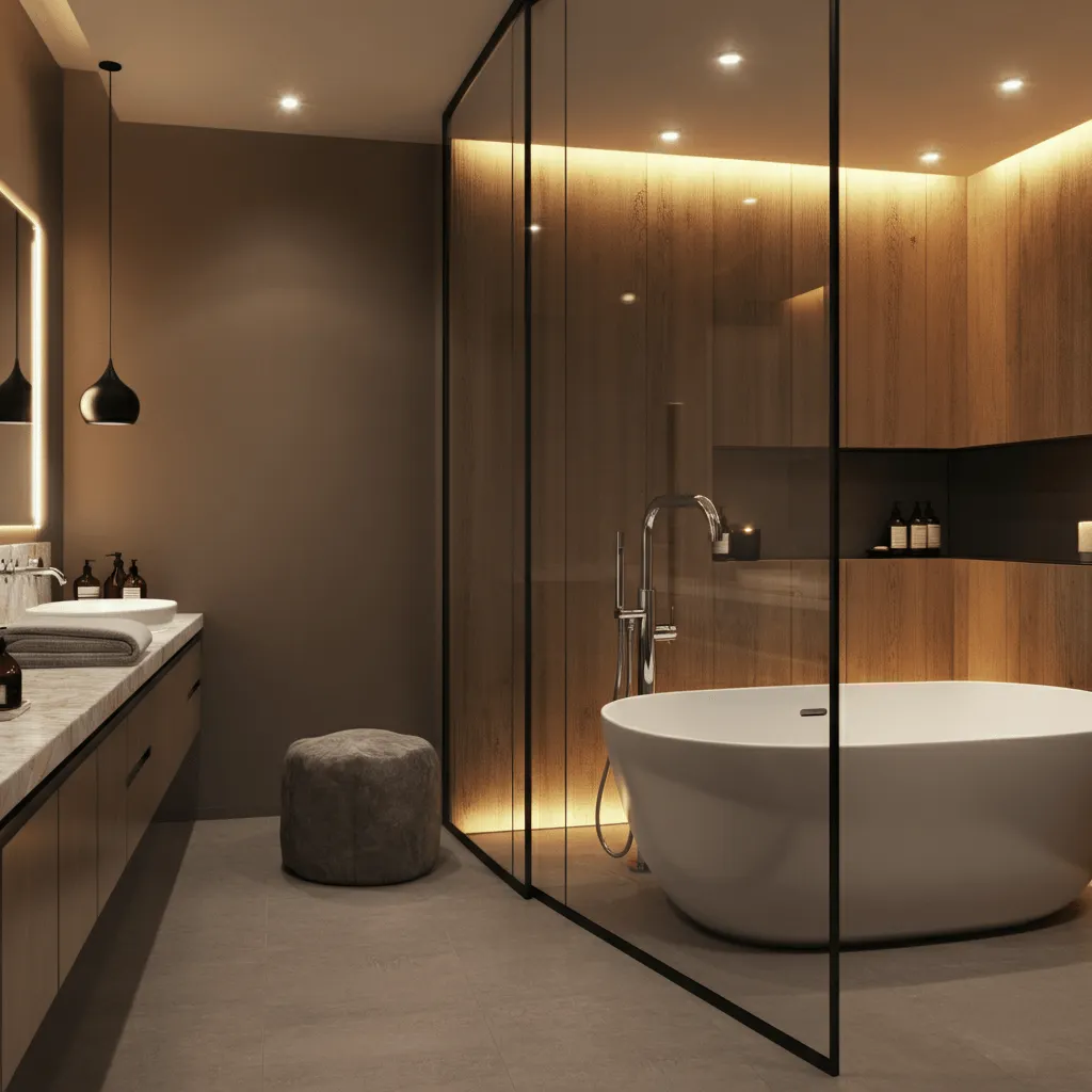 Spa-Inspired Adjoining Bathroom