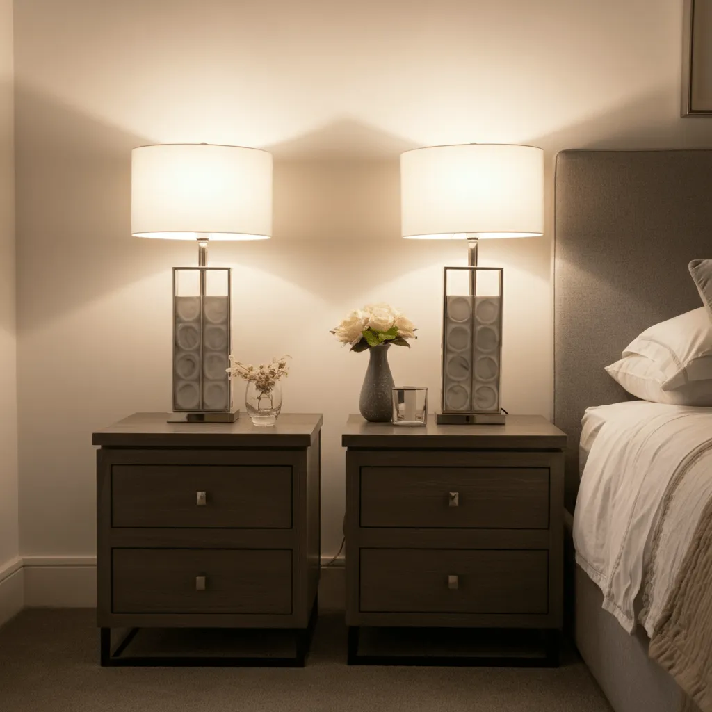 15 Creative Bedroom Bedside Tables Styling Ideas for a Perfect Look 8 Symmetrical Bedside Tables