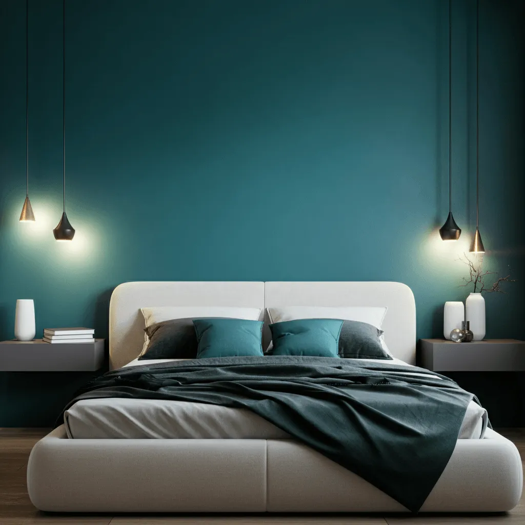 Teal Accent Wall