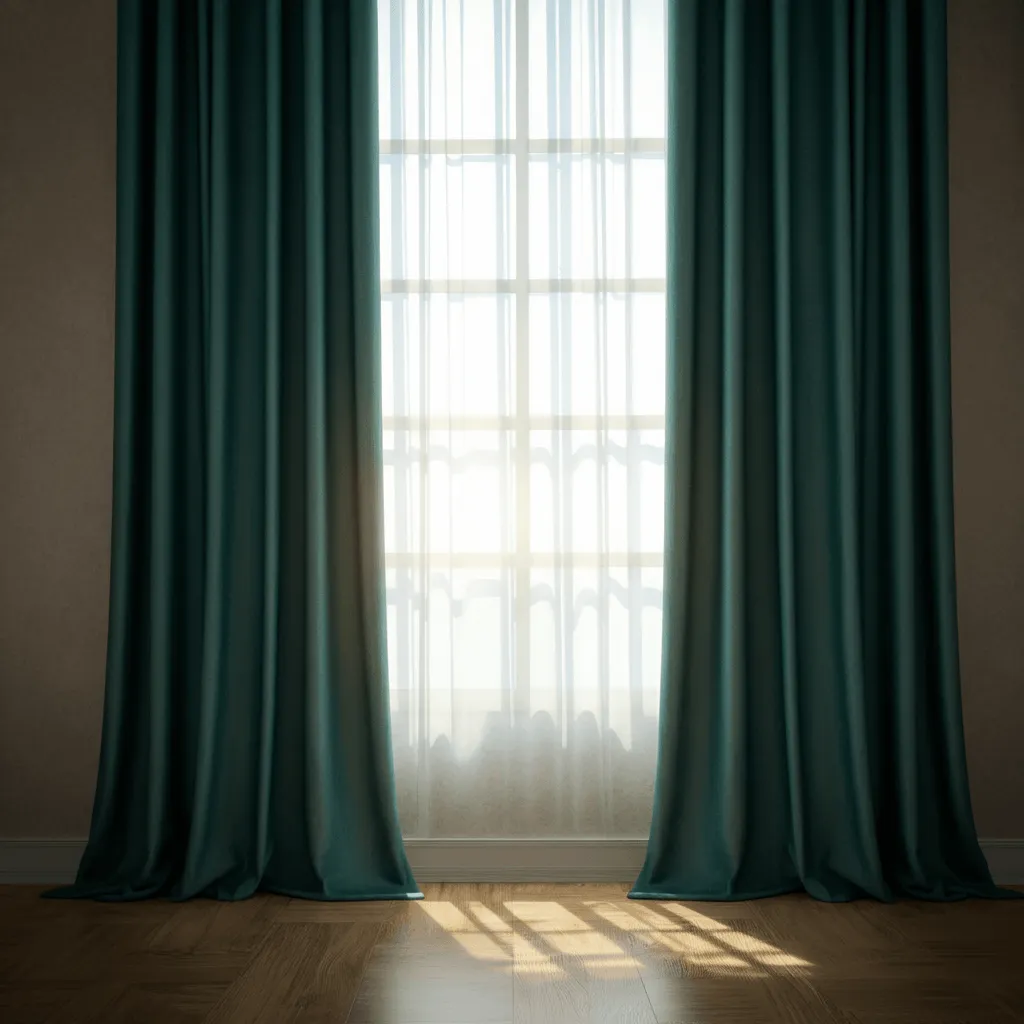 Teal Curtains