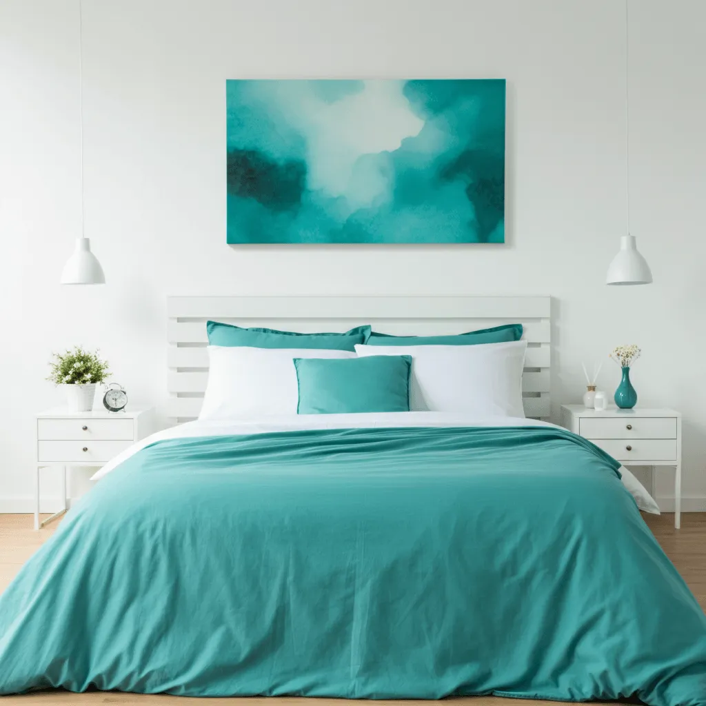 Teal and White Palette