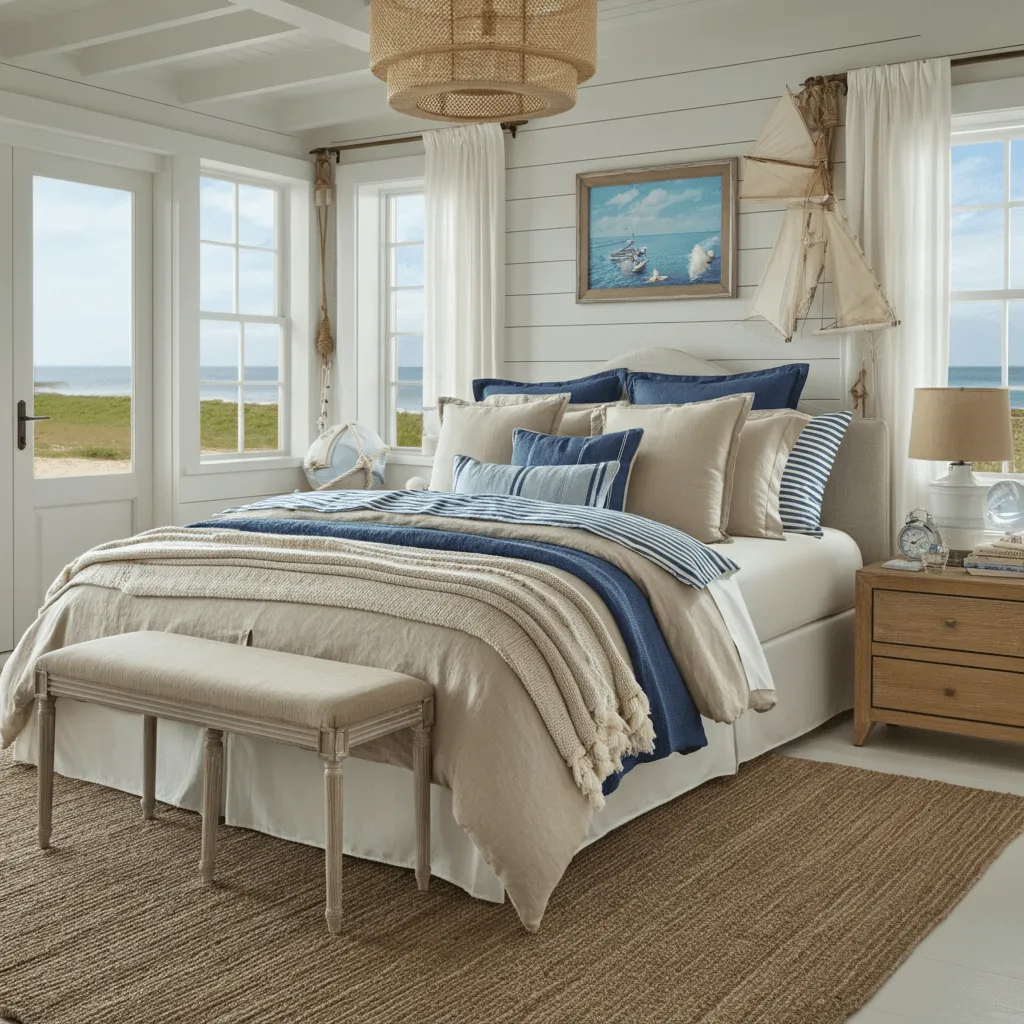 Textured Layers Coastal Bedroom