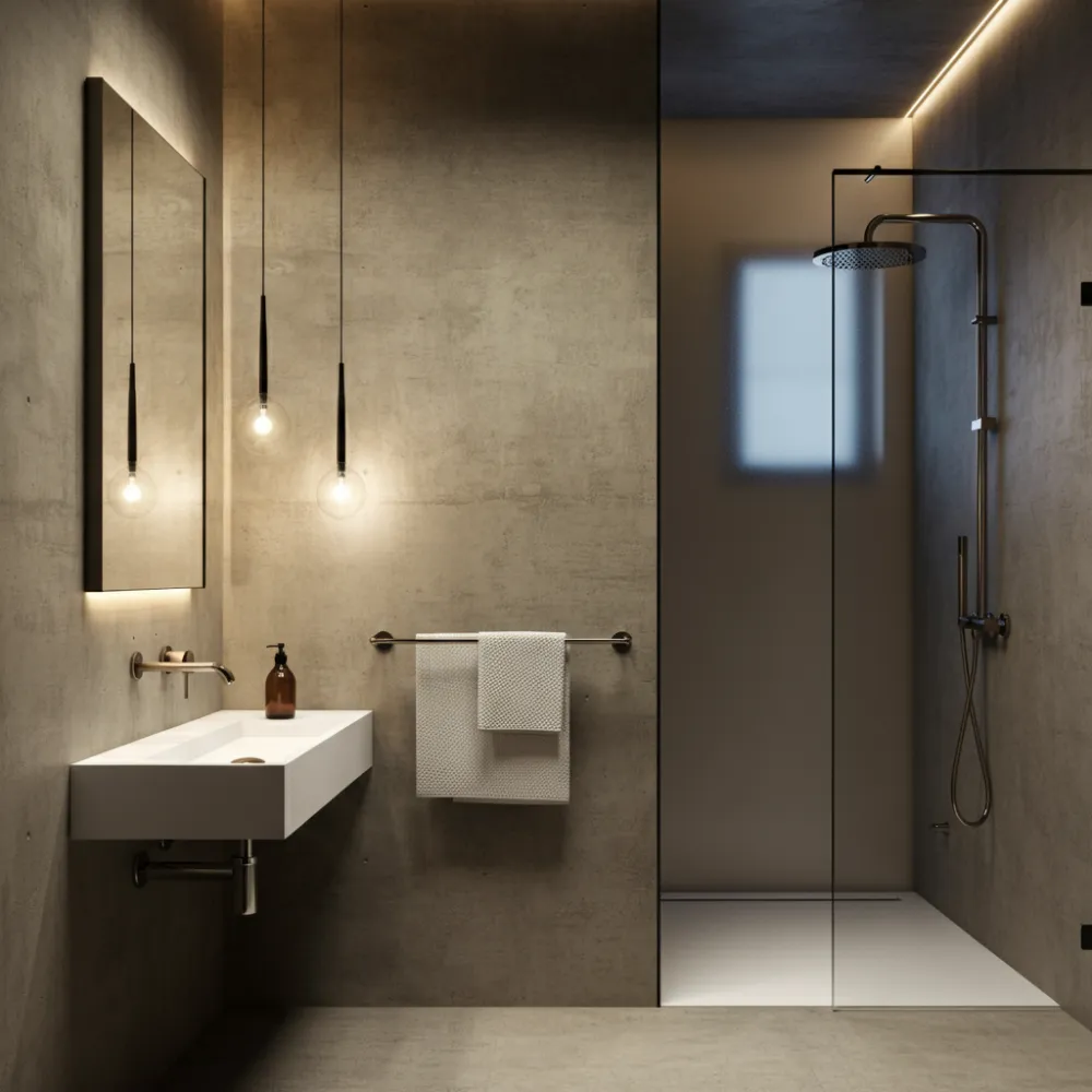 Textured Walls Bathroom