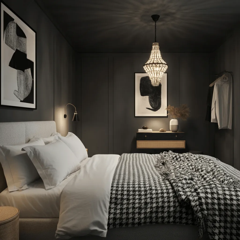 Timeless Black-and-White Bedroom