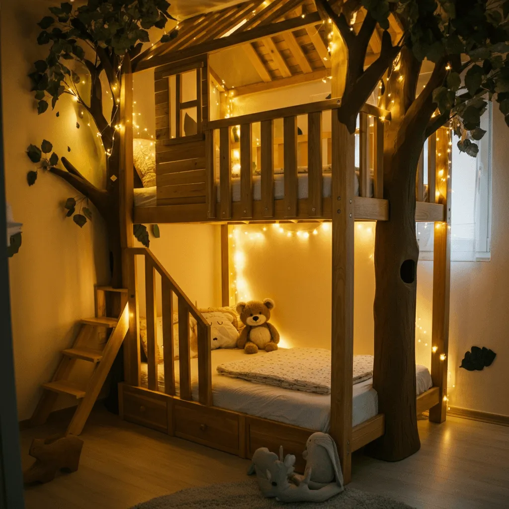 10 Bunk Bed Ideas to Maximize Space and Style 2 Treehouse Bunk Bed