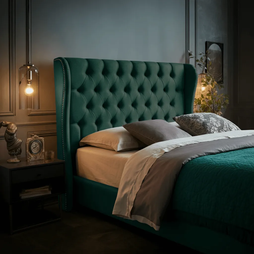 Tufted Wingback Headboard