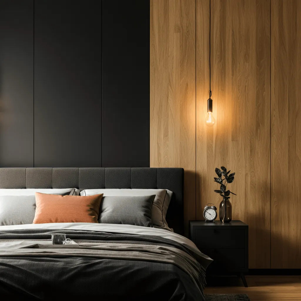 Two-Tone Contrasting Panels Bedroom