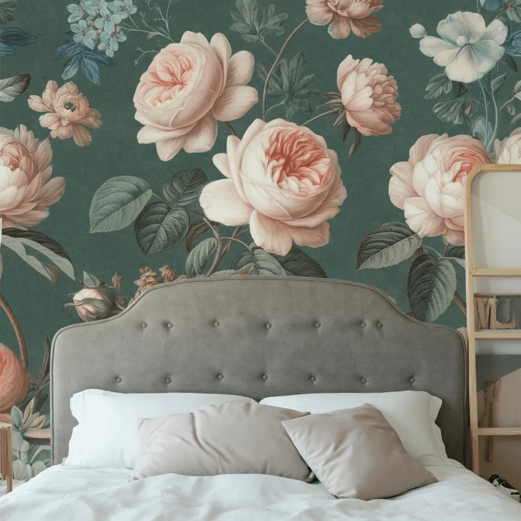 Vintage Floral Mural