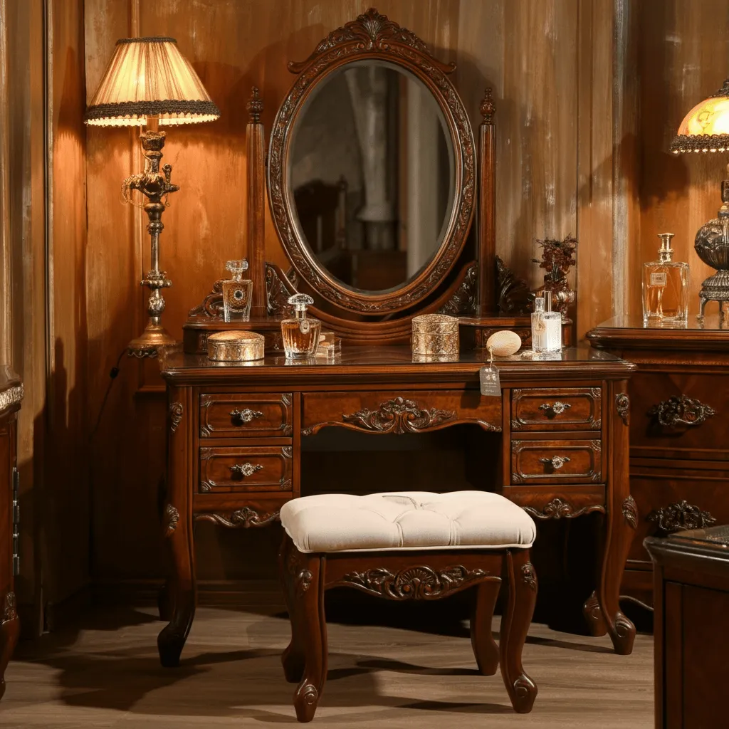 10 Bedroom Vanity Ideas to Elevate Your Space 3 Vintage-Inspired Vanity