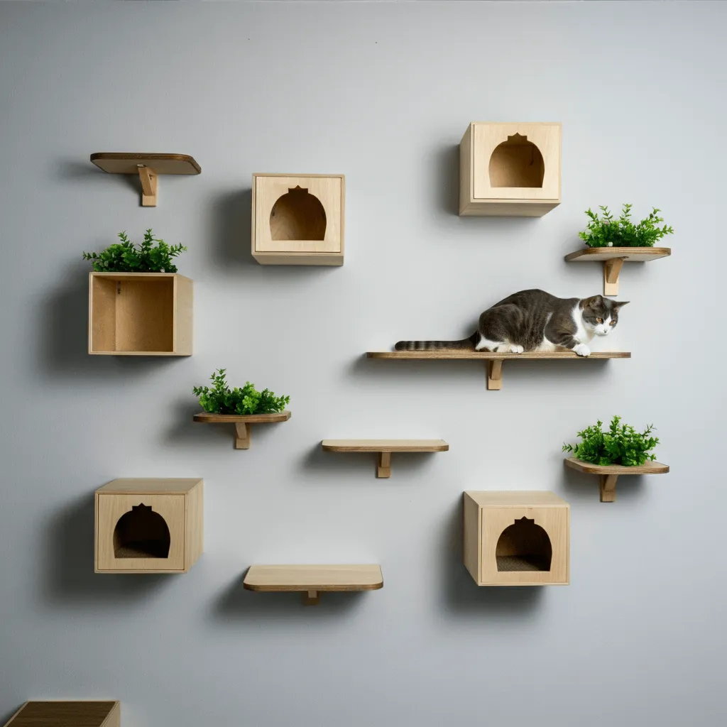 Wall-Mounted Cat Heaven
