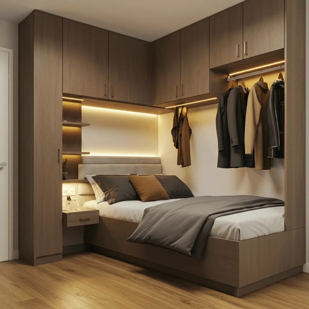 15 Inspiring Bedroom Built-in Wardrobe Designs for Modern Homes 6 Wardrobe Around Bed