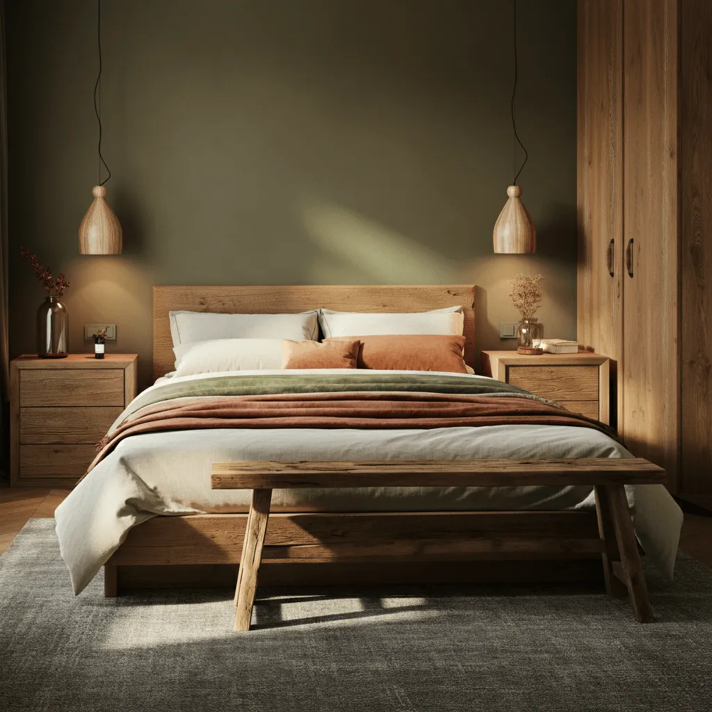 15 Cozy Bedroom Decor Ideas to Transform Your Space 3 Warm Wood Tones