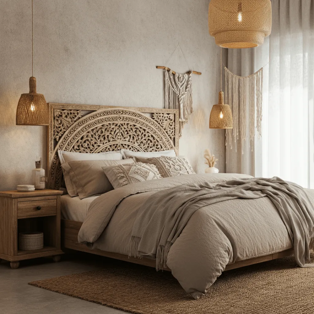 Wooden Furniture Boho Bedroom