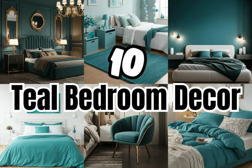 teal bedroom decor