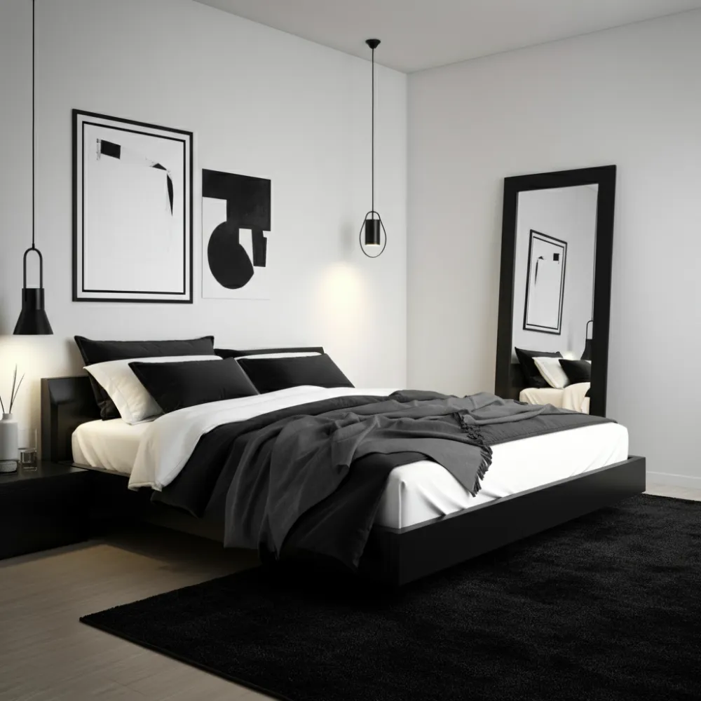 Minimalist Monochrome Bedroom