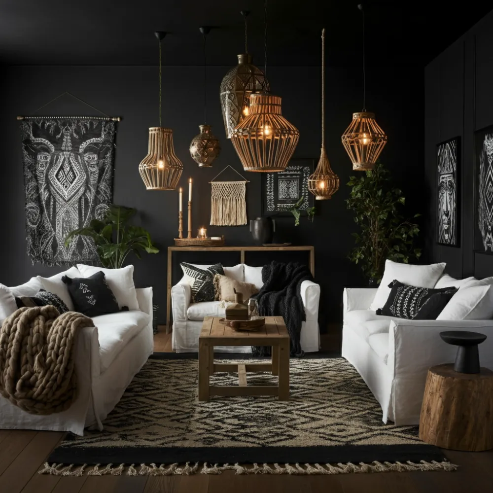 Mystic Monochrome Living Room