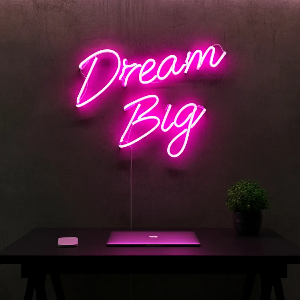 Pink Neon Sign Wall