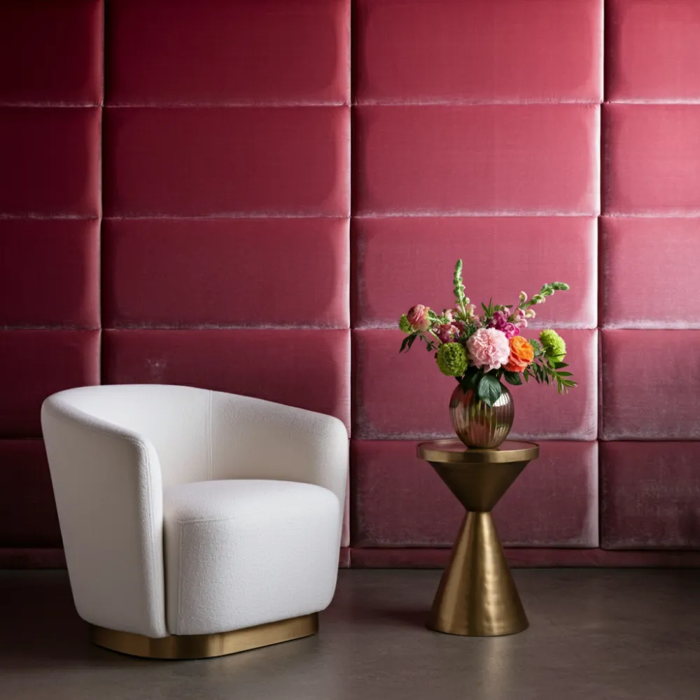 Pink Velvet Wall Panels