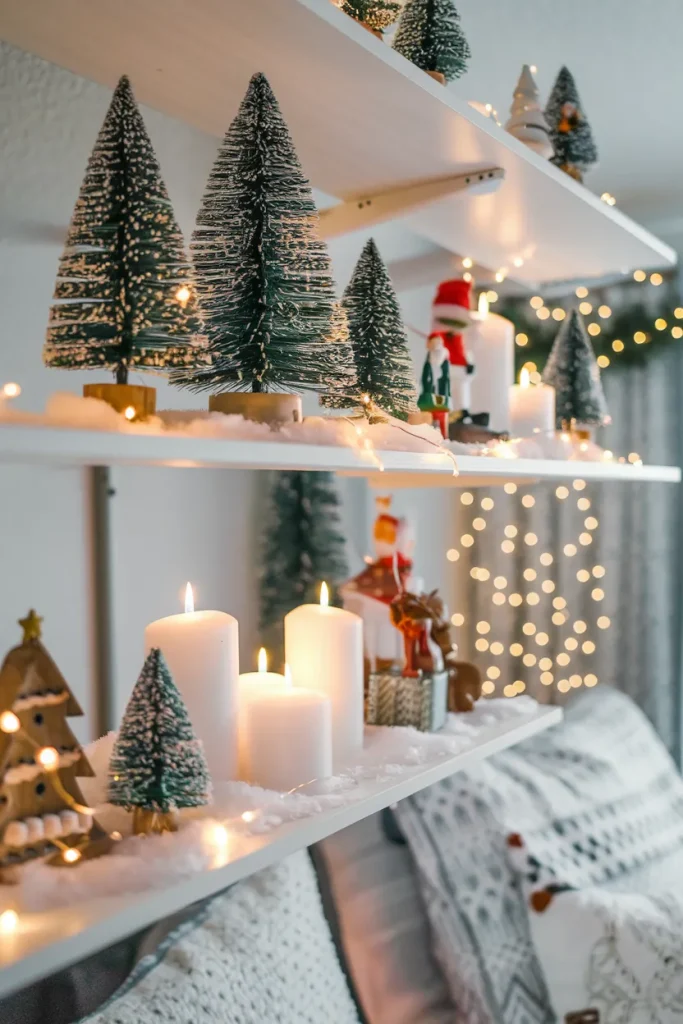 Christmas-Themed Shelf Display