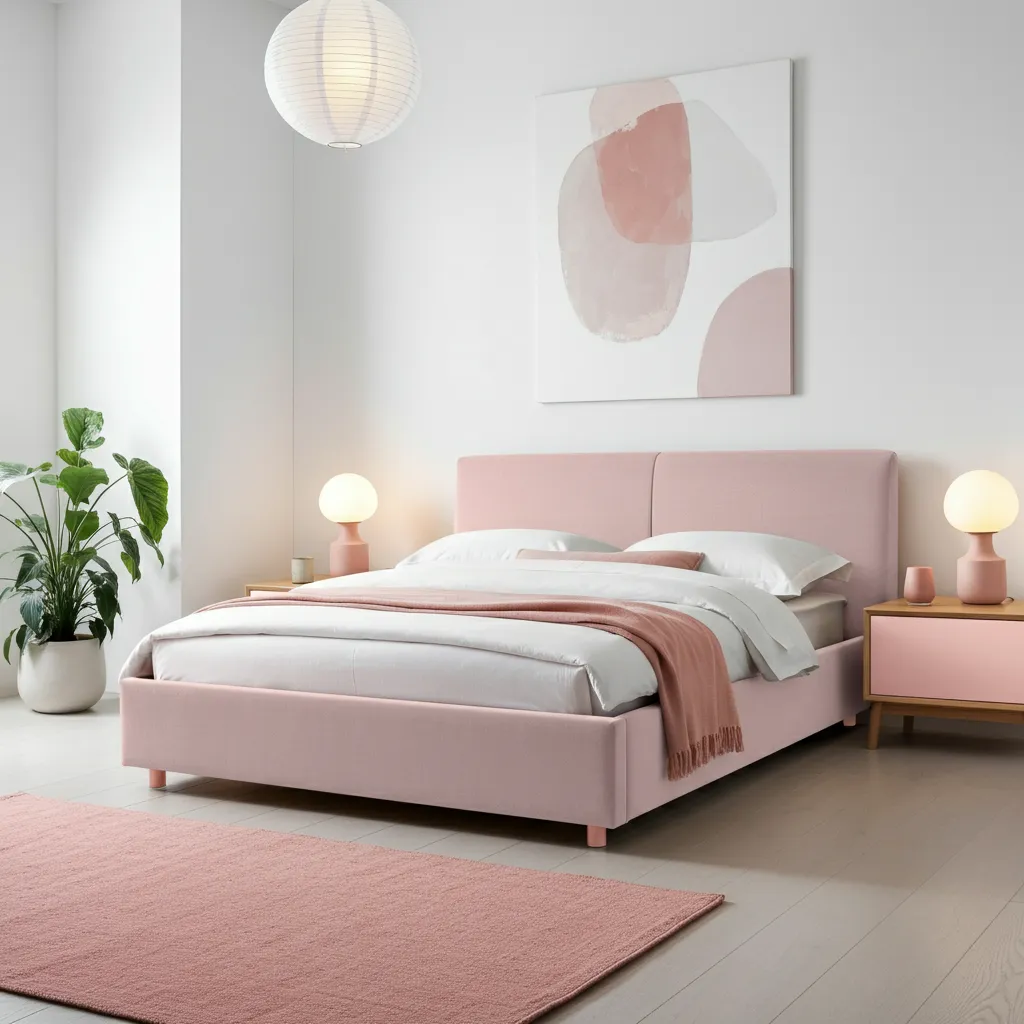 Contemporary Blush Zen Bedroom