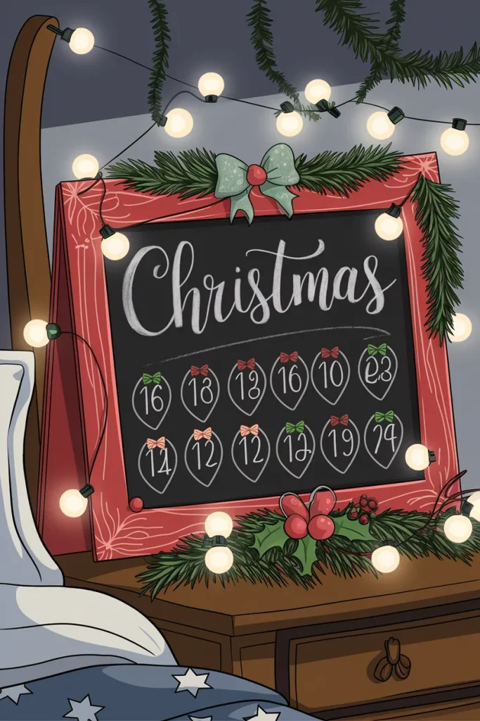 DIY Christmas Countdown Chalkboard