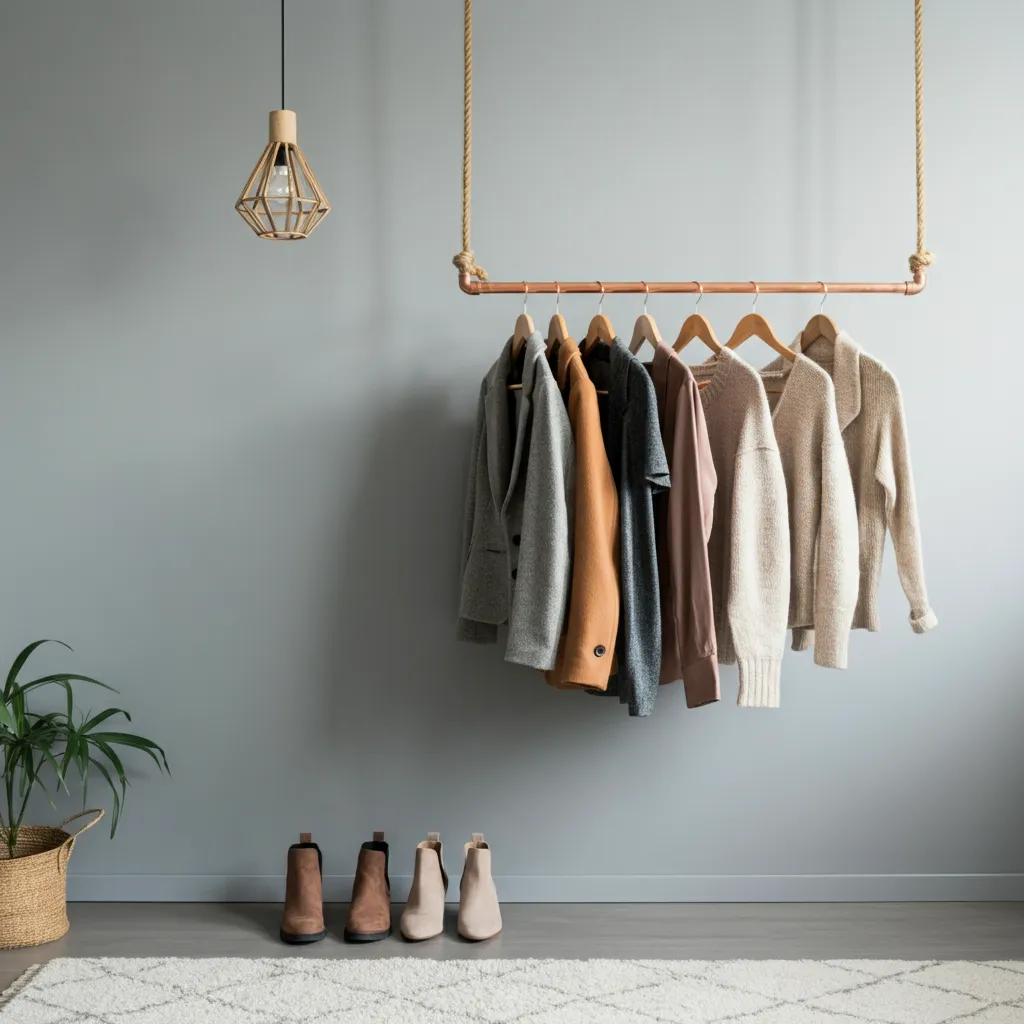 DIY Hanging Clothing Rack