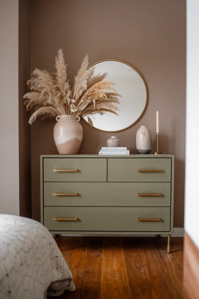 Matte Olive Green Dresser