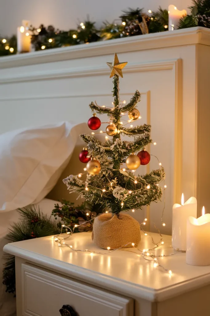 Mini Christmas Tree Nightstand Decor