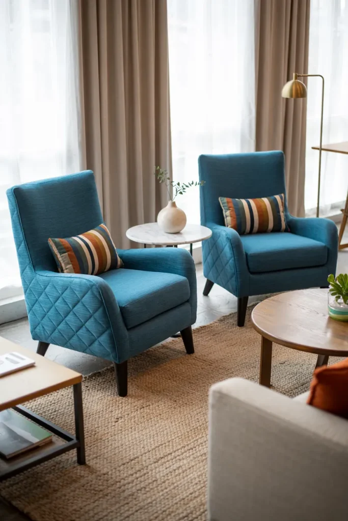 Accent Chairs with Bold Fabrics