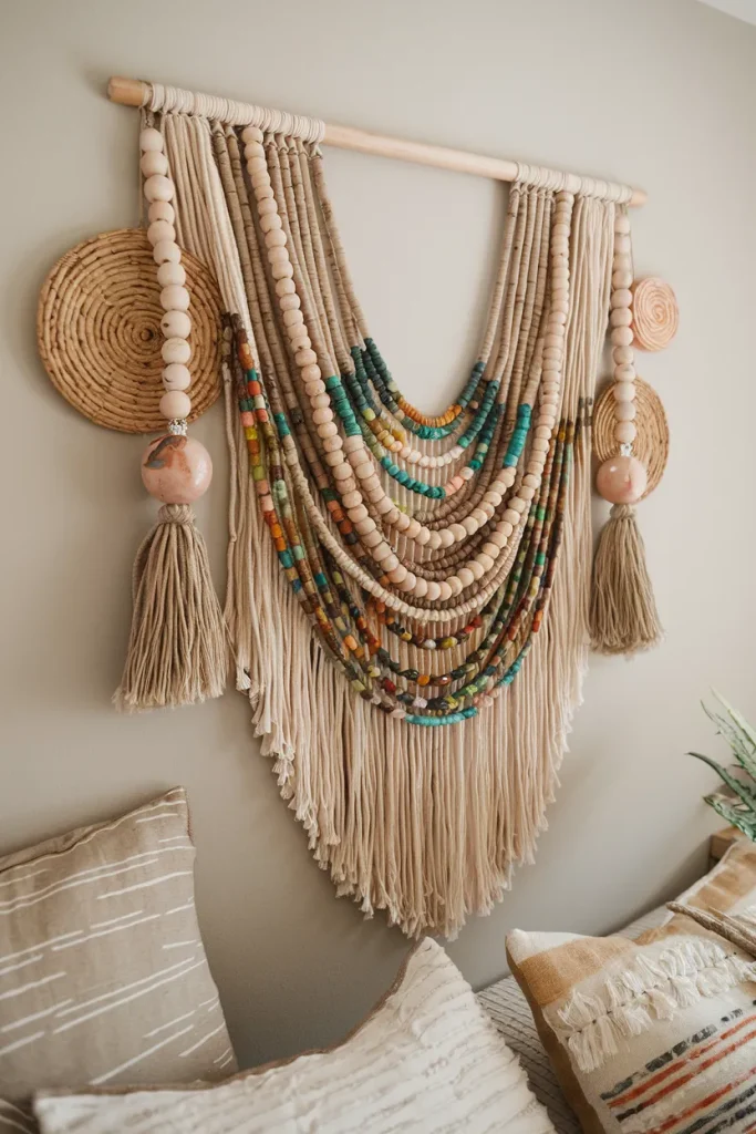 Beaded Wall Hangings for Subtle Elegance