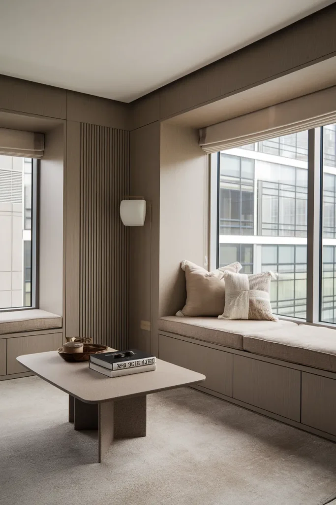 25 Modern Small Living Room Ideas That Make Spaces Look Bigger 9 Built-In Seating for Space Efficiency