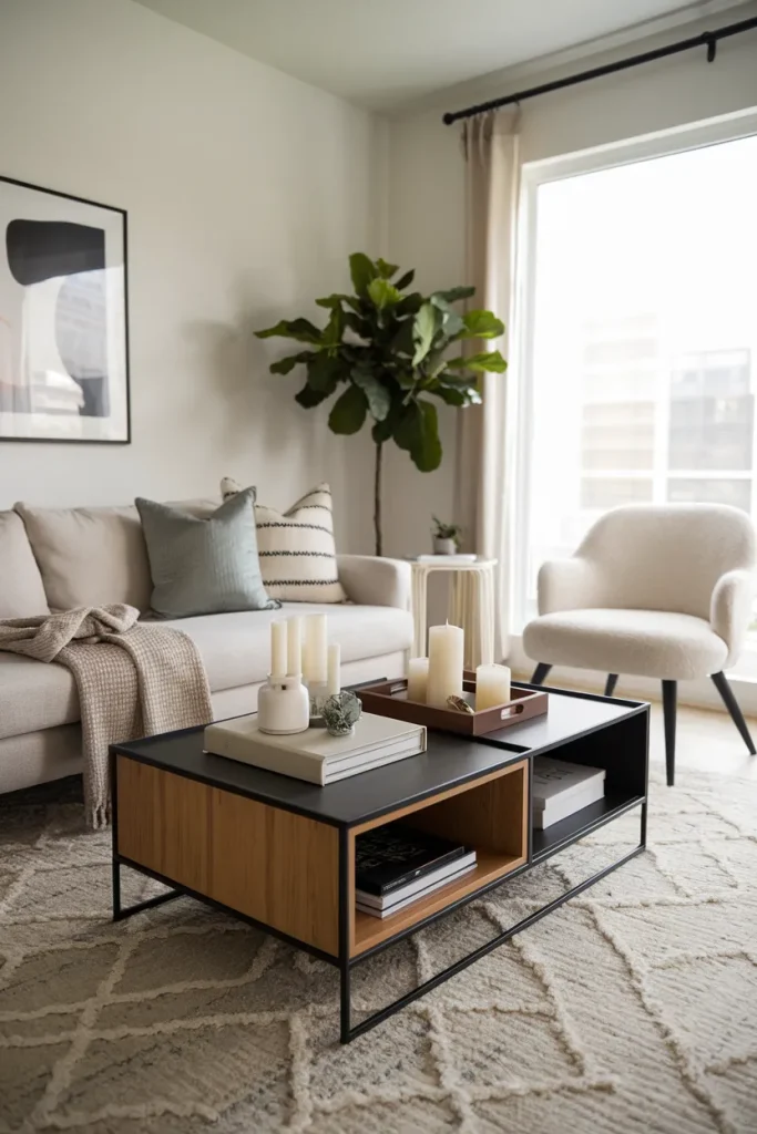 25 Modern Small Living Room Ideas That Make Spaces Look Bigger 26 Compact Coffee Tables with Storage