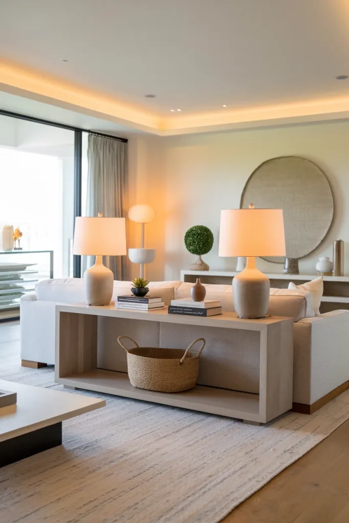 Console Tables Behind Sofas