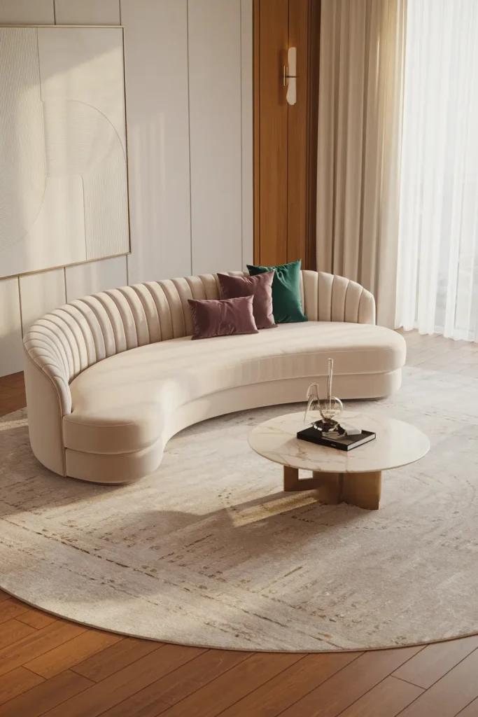 Curved Sofas for a Contemporary Edge