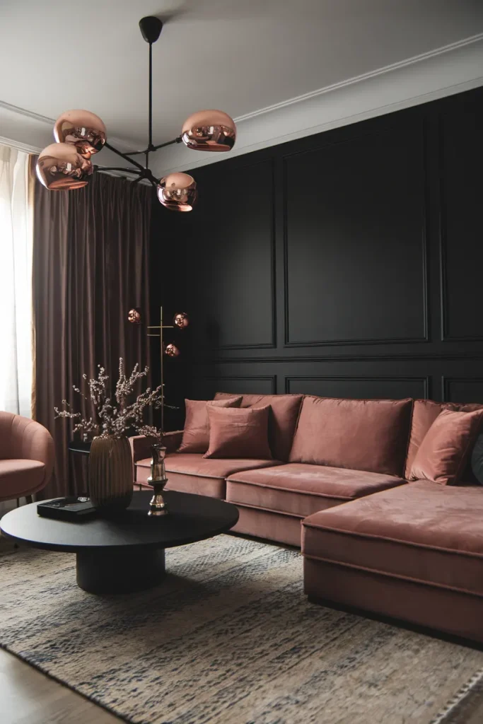 Dusty Rose and Matte Black