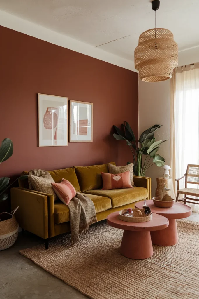 Earthy Terracotta and Olive Green