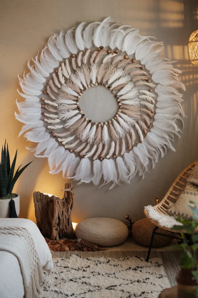 Feather Wall Art for a Light, Airy Feel