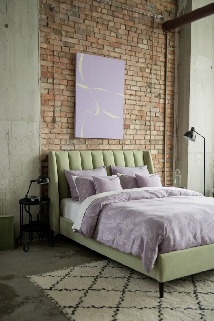 Lavender and Sage Industrial Loft