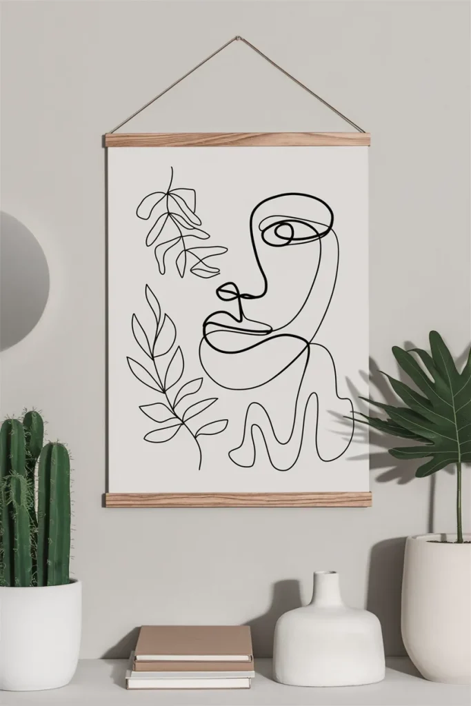 Minimalist Line Art Hanging