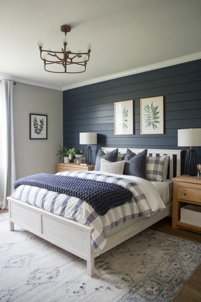 20 Navy Blue and Grey Modern Bedroom Decor Ideas That Feel Timeless & Cozy 21 Modern Farmhouse Navy and Grey Comfort