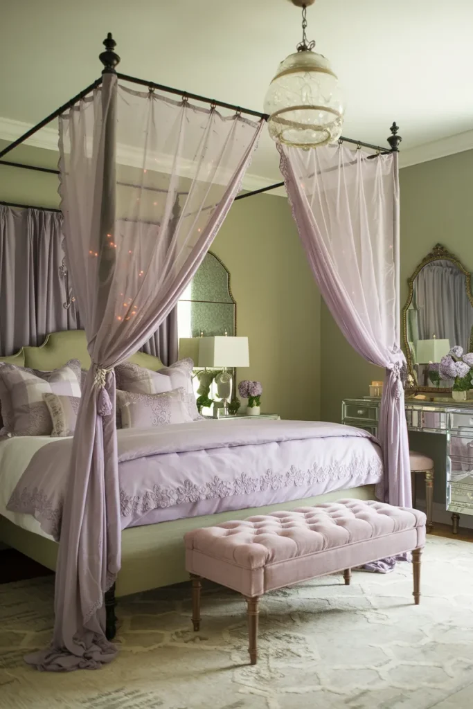 Romantic Canopy Lavender and Sage Sanctuary