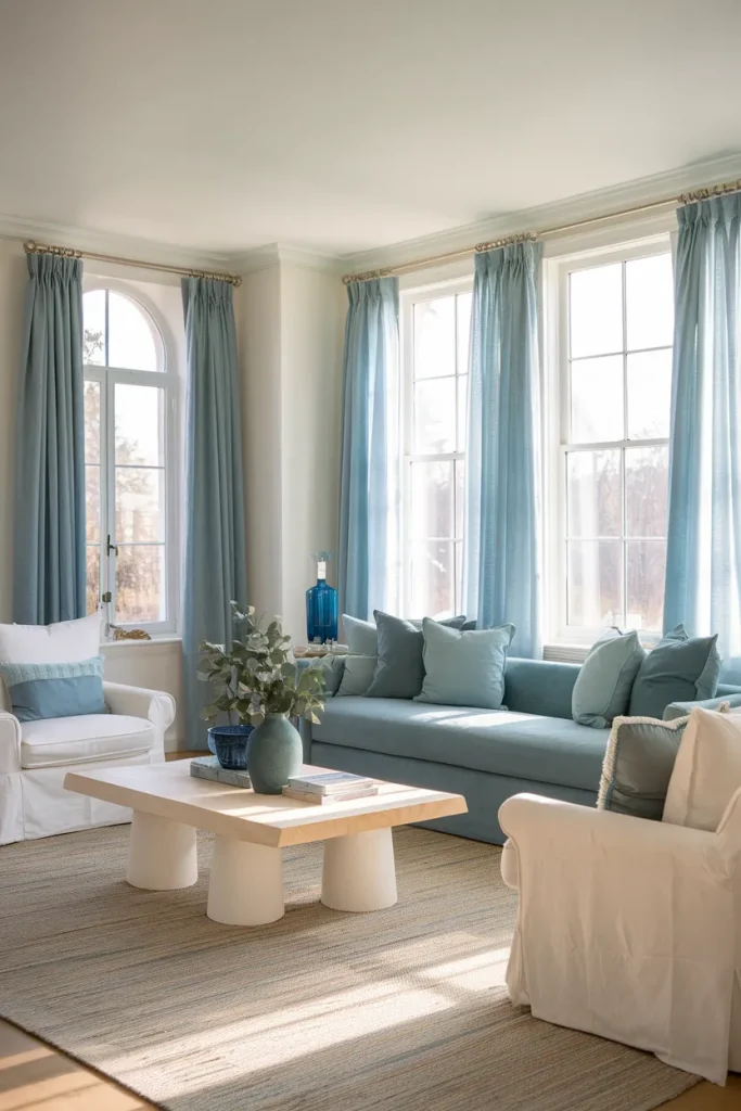 Serene Blues and Soft Whites