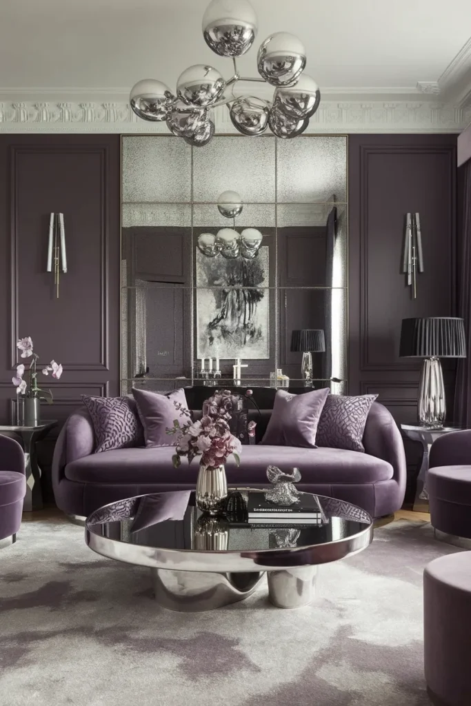 Smoky Purple and Cool Silver